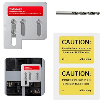 Generator Interlock Kit,Compatible with Square D QO or Homeline | 150 or 200 amp Panels.1 3/8 inches Spacing Between Main and Generator Breaker.Professional and Interlock Kit,pdate versioner