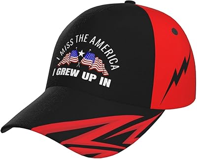 I Miss The America I Grew Up in Baseball Hat for Women 90s Vintage Washed Cotton Adjustable Baseball Cap