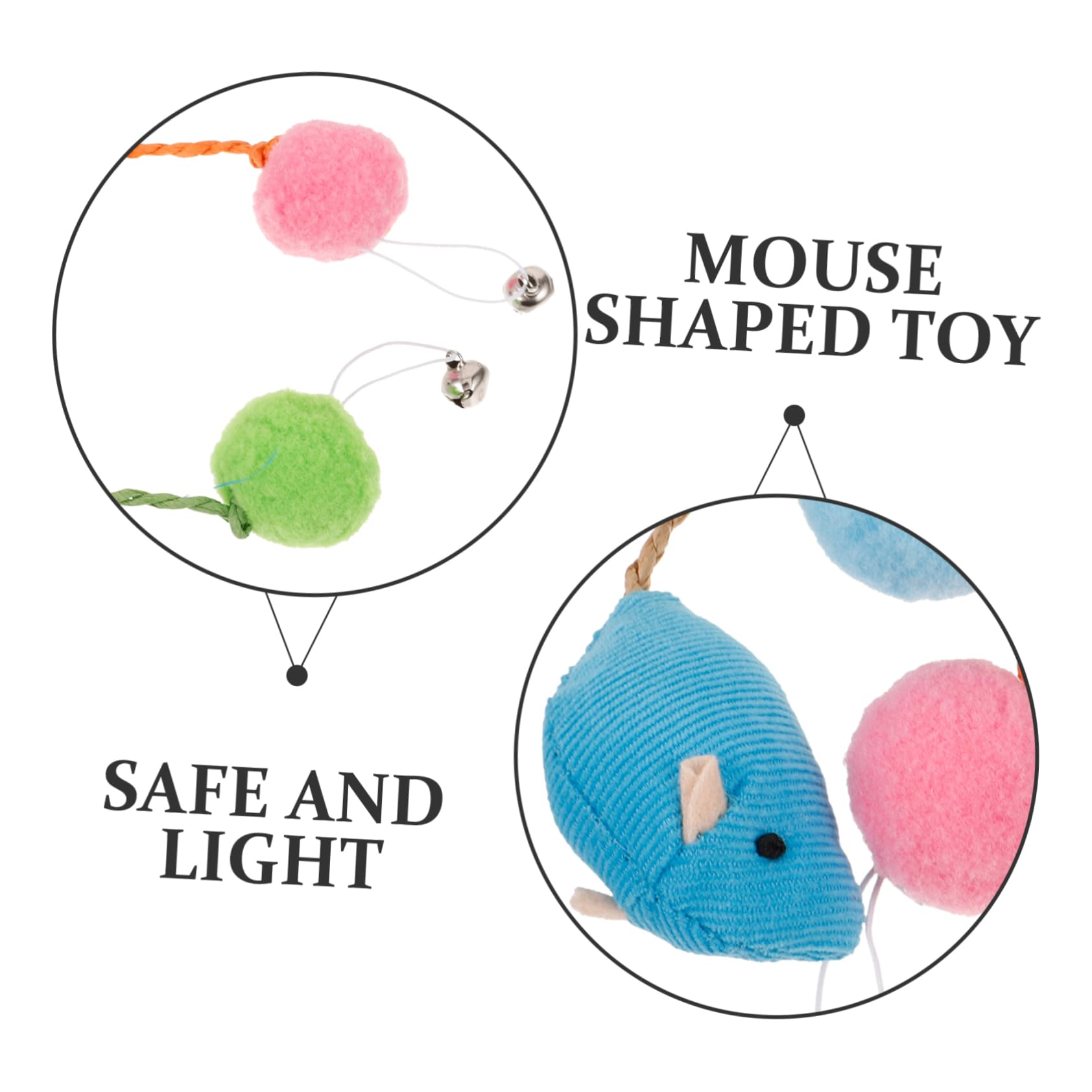 BESPORTBLE Lot De 6 Souris pour Chat avec Matériau Sûr Jouet Compact pour Chaton pour Jouer Et Faire De Lexercice