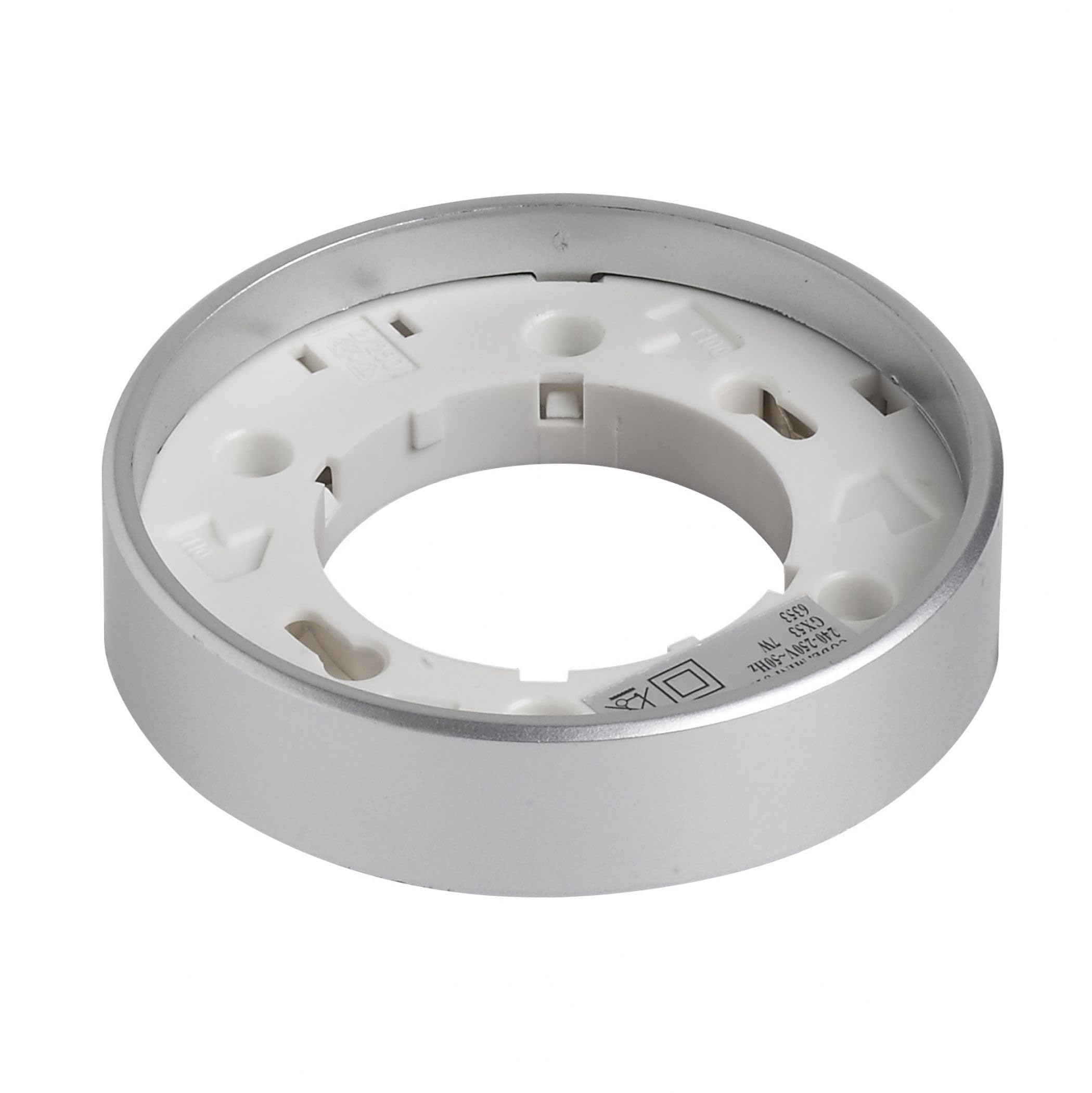 Leyton Lighting Satin Silver Mini-Str-Alu Kast 240V Gx53 Light, Straight Surface Mount,