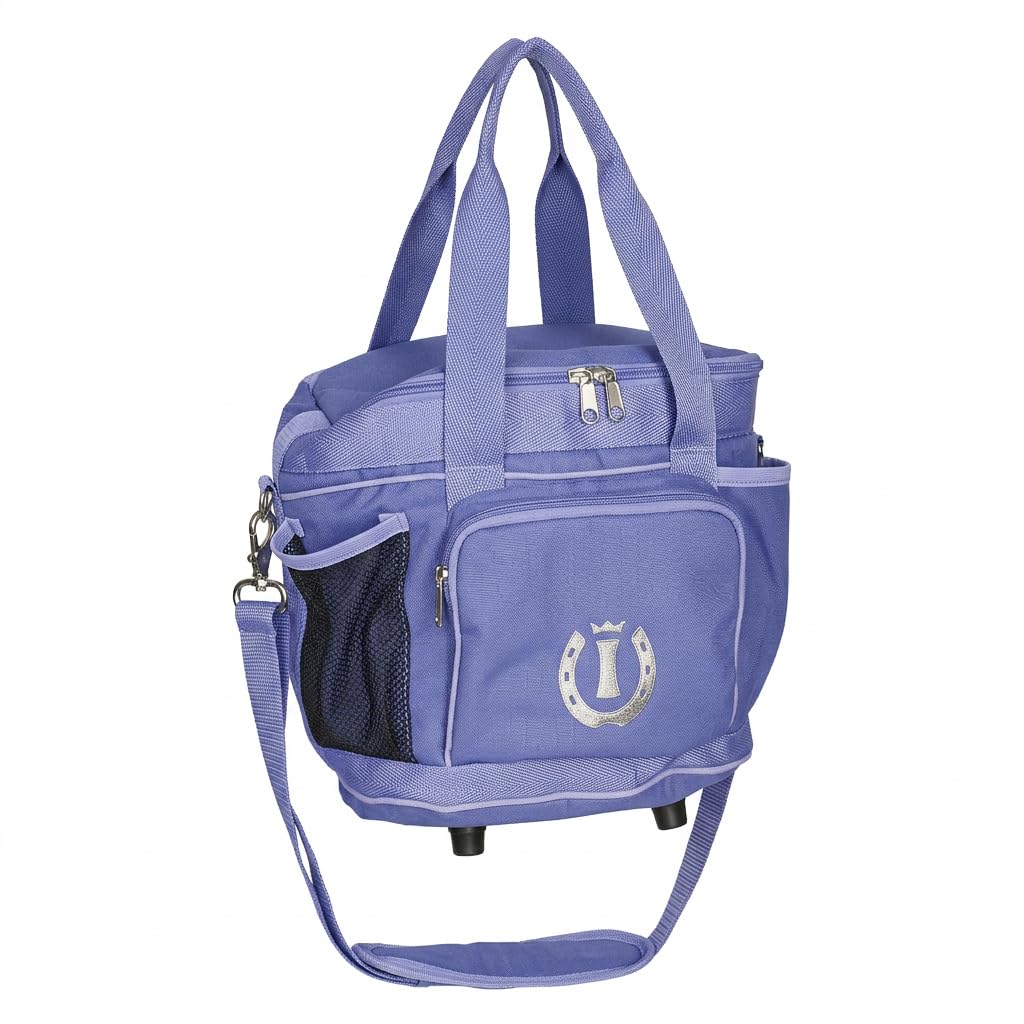 Imperial Riding IRH Basic Grooming Bag with Multiple Compartments, Carry Handles and Shoulder Strap, Blue Rain, 1 Size