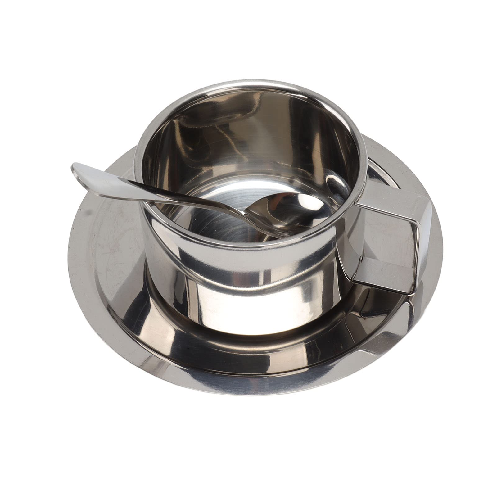 Cocoarm Zestaw Filiżanek do Kawy ze Stali Nierdzewnej, Izolowane Kubki o Podwójnych ściankach do Latte i Cappuccino, Idealne Domowego Biura i na Kemping (200ML)