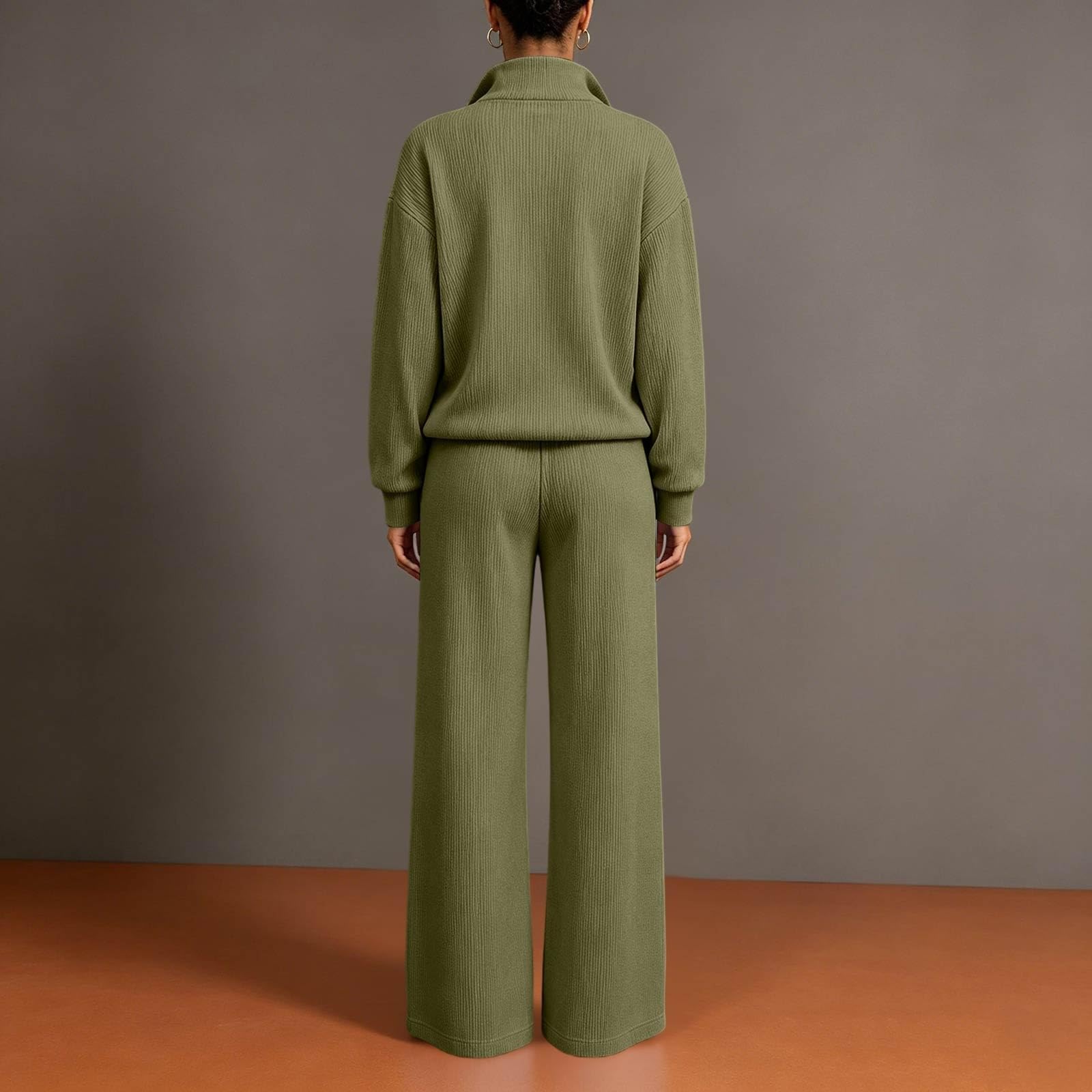Chándal para mujer, algodón, pierna ancha, conjunto de deportes, ropa de