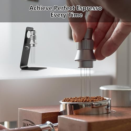 Miniatura 6 de IKAPE Spaceship Espresso WDT Tools, agitador de espresso ajustable para barista, herramienta distribuidora de espresso con soporte magnético,