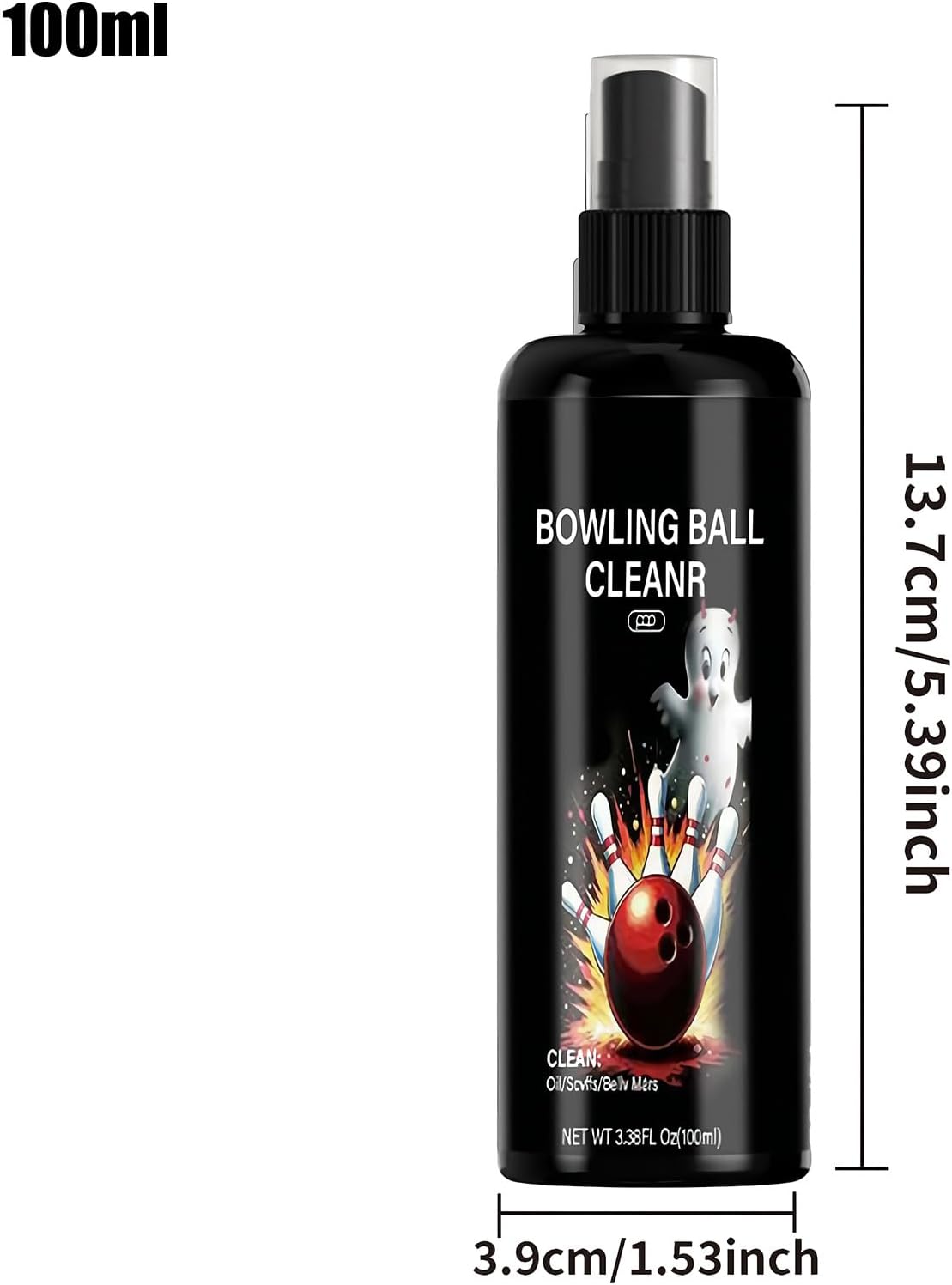 Bowling Ball Cleaner Kit 100ml Portable Sports Gear Care Supplies | Bowling Cleaning Spray for Practice League Play Professional Training Amateur Competitions Home Entertainment