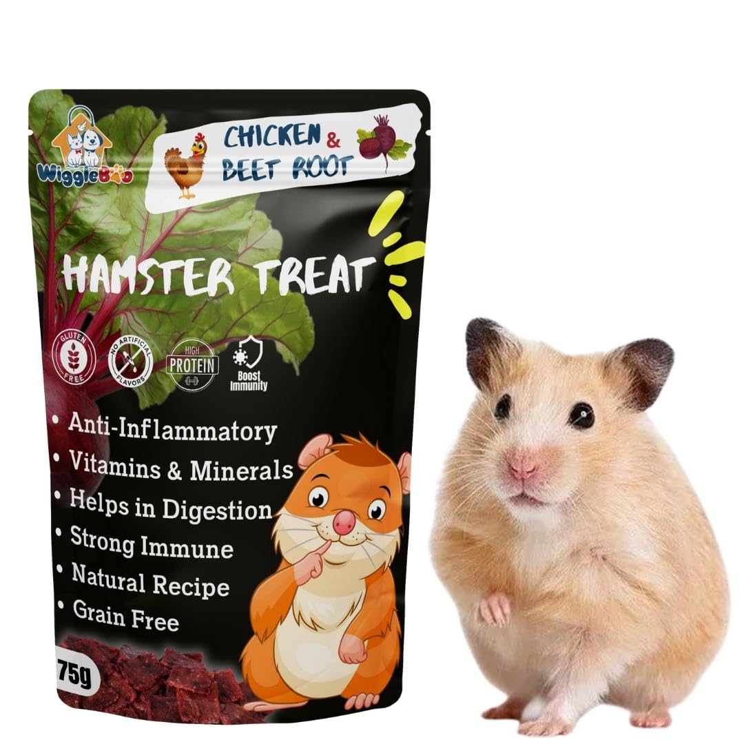 WiggleBoo Chicken & Beetroot Hamster Treat | Helps Immune System ... - Hamster Immune System Weakness