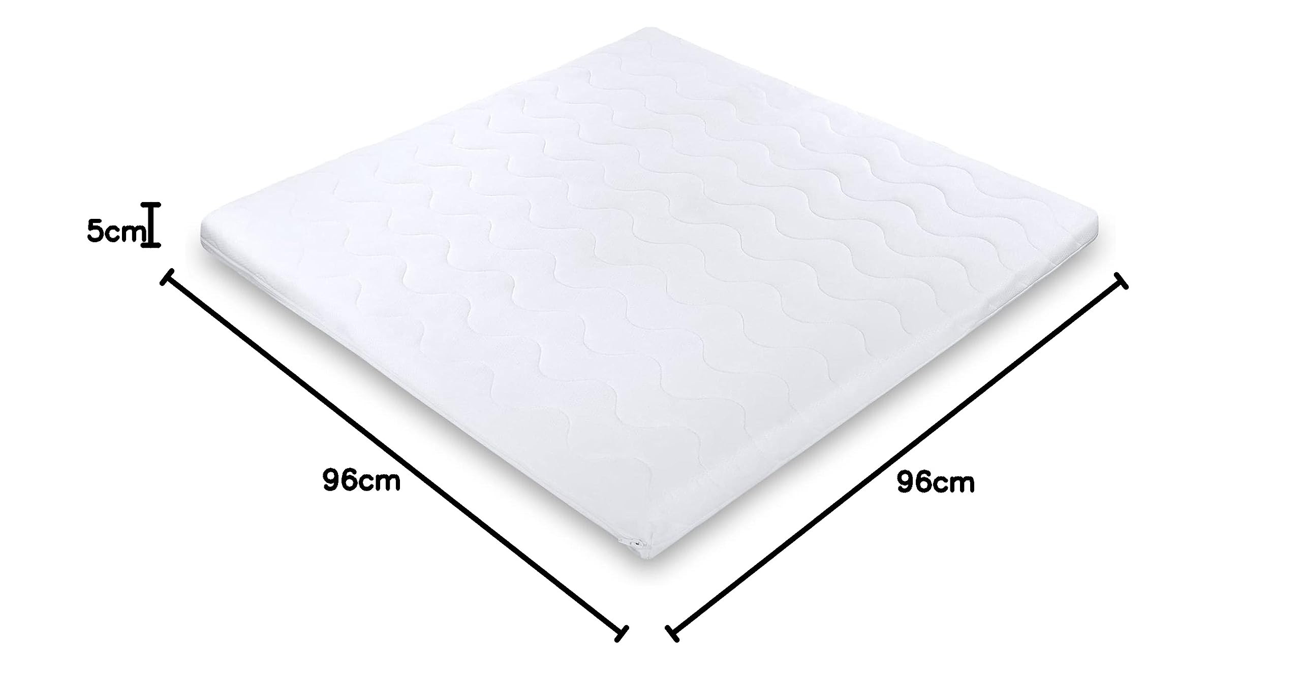 Materasso per box neonato quadrato 100x100 cm - recinto per bambini materasso box materassino in schiuma per bambini materassino da gioco Oeko-Tex 100 x 100