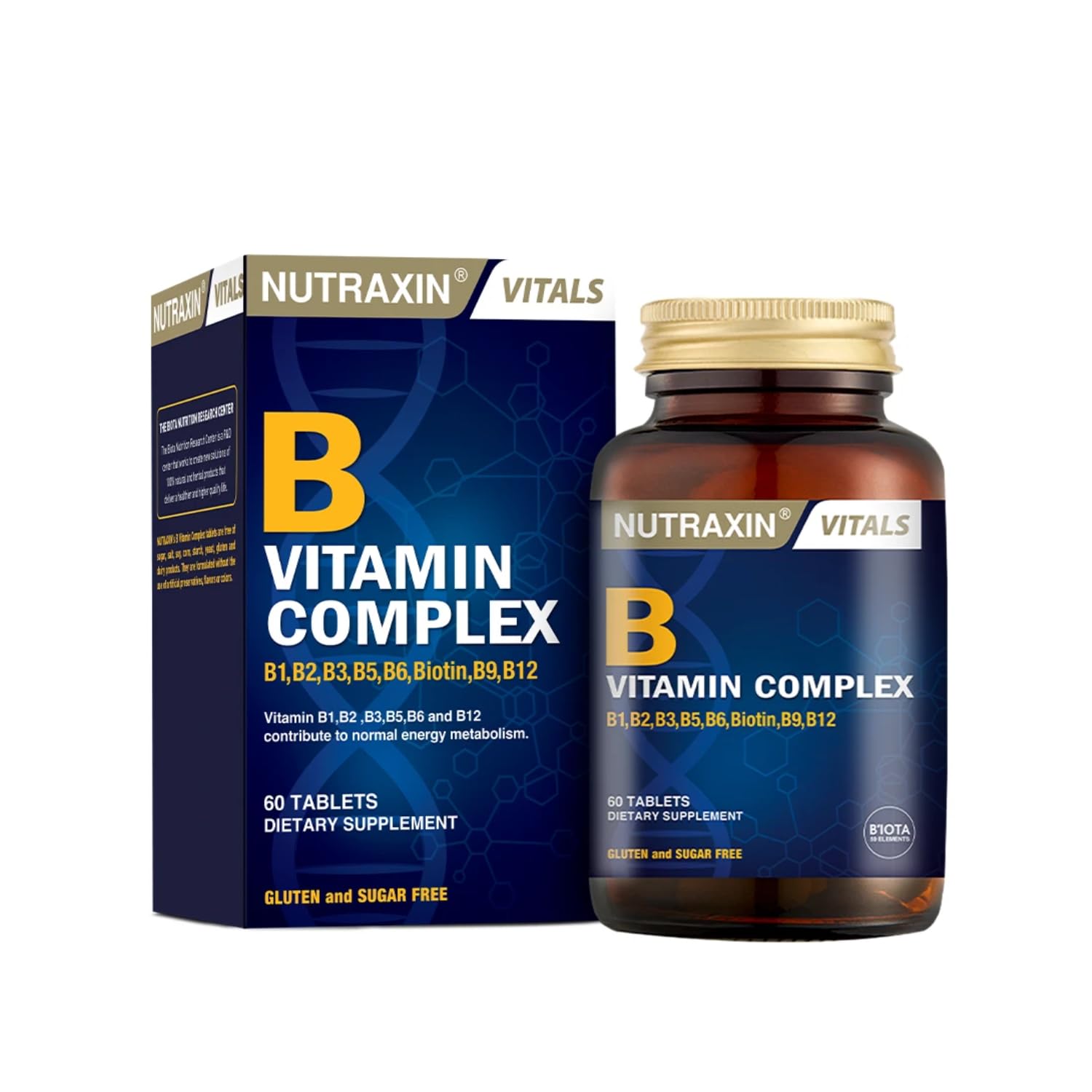 Nutraxin, Vitals, Vitamin B Complex, 60 Tablets