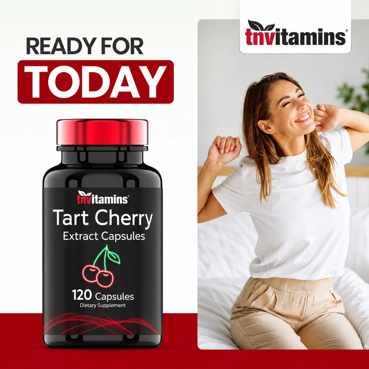 Tart Cherry Capsules (240 mg of 10:1 Extract - 120 Count) | From Montmorency Cherries | Provides Antioxidants, Anthocyanins, & More | Tart Cherry For Sleep and Recovery | Non-GMO, Made in the USA! — Amazon image 5