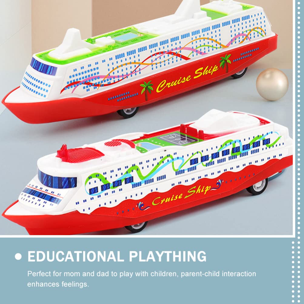 Toyvian Kreuzfahrtschiff Spielzeug Set – 5 Stück Pull-Back Boote Dampfschiffe, 16cm Rückzug Spielzeug für Badewanne Pool Mitgebsel für Kinder