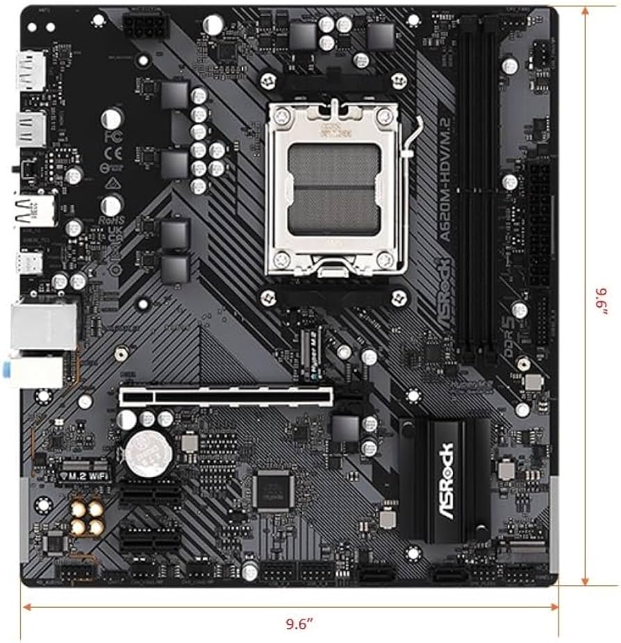 ASRock マザーボード A620M-HDV/M.2 Micro ATX Amazon.com: ASRock A620M-HDVM.2 Micro-ATX AM5 Motherboard, AMD