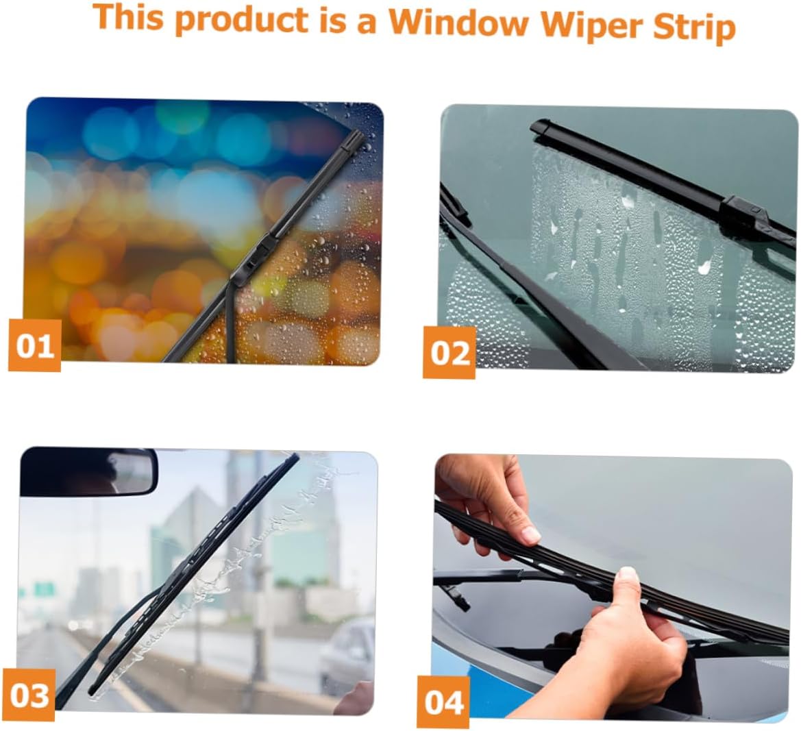 Alipis 10pcs Windshield Wiper Rubber Replacement Strips Frameless Wiper Blade Refills for Cars and Trucks Weather-resistant and Easy to Install