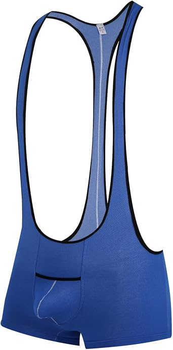 Mens Mankini Bodysuit Singlet Leotard Racerback Boxer Briefs Wrestling Jumpsuit Jock Strap