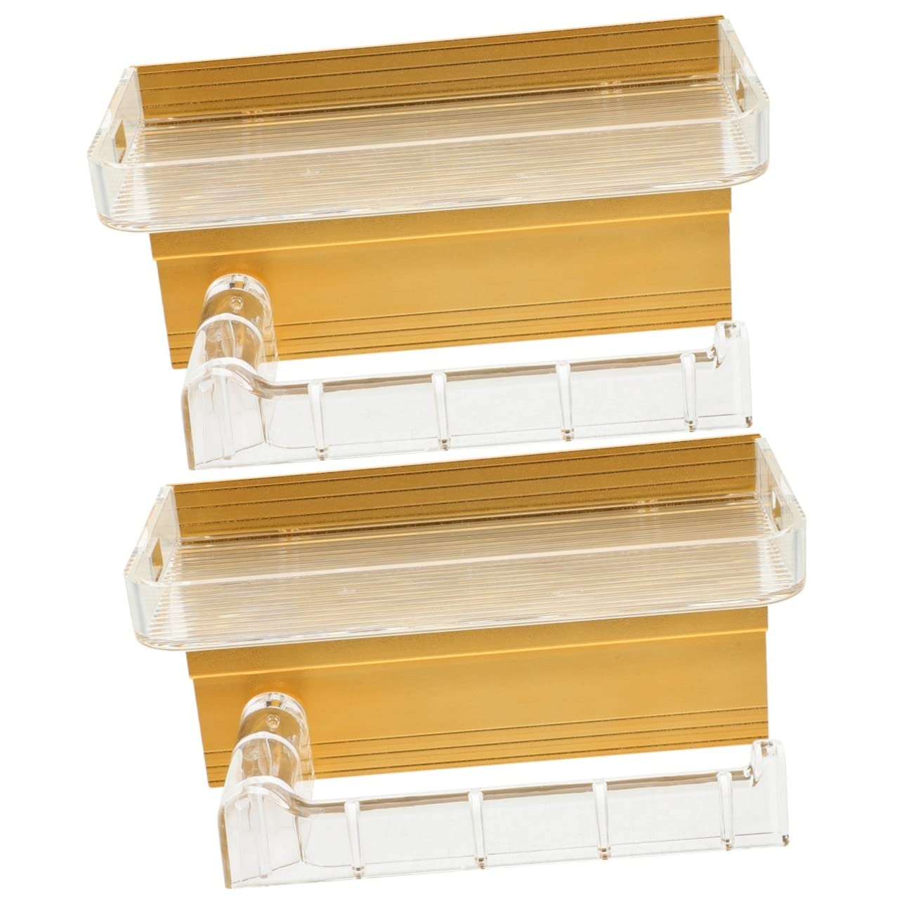 CMBSSTFC 2 Set Portarotolo Acrilico Scaffale Nero Portarotolo Nero Portarotolo Nero Portasciugamani Portarotolo Portarotolo Piccolo Portasciugamani Portarotolo Carta Igienica Mensola per Telefono a