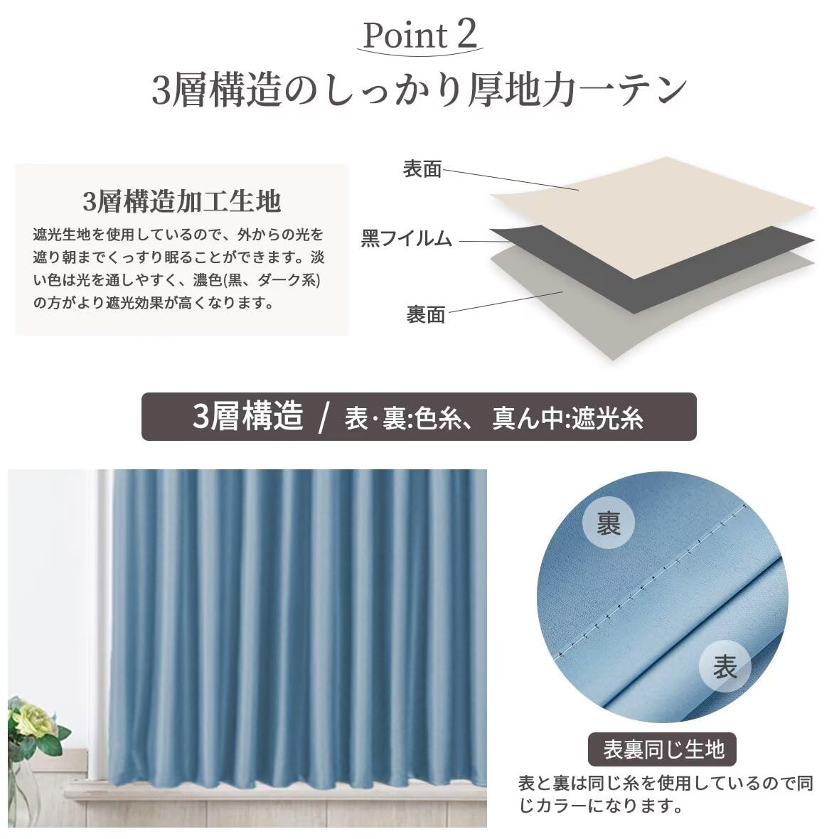 Amazon｜KAMIMORI 遮光カーテン 120cm丈 幅150cm 小窓 ドレープ