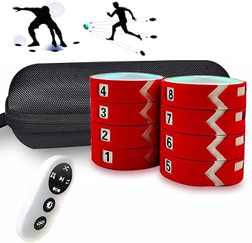 Reaction Training Light Pod, Agile Fitness Light, 4 Modes and 4 Light Colors with Remote Control, Hand-Eye Coordination Training, Reaction-Enhancing Speed and Agility