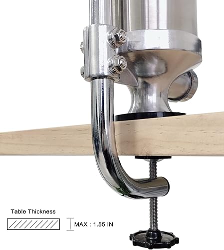 Miniatura 4 de MASTER FENG - Accesorio para embutir, máquina vertical de cocina de llenado de carne casera de acero inoxidable, 8 tubos de relleno (1,5 lb vertical)
