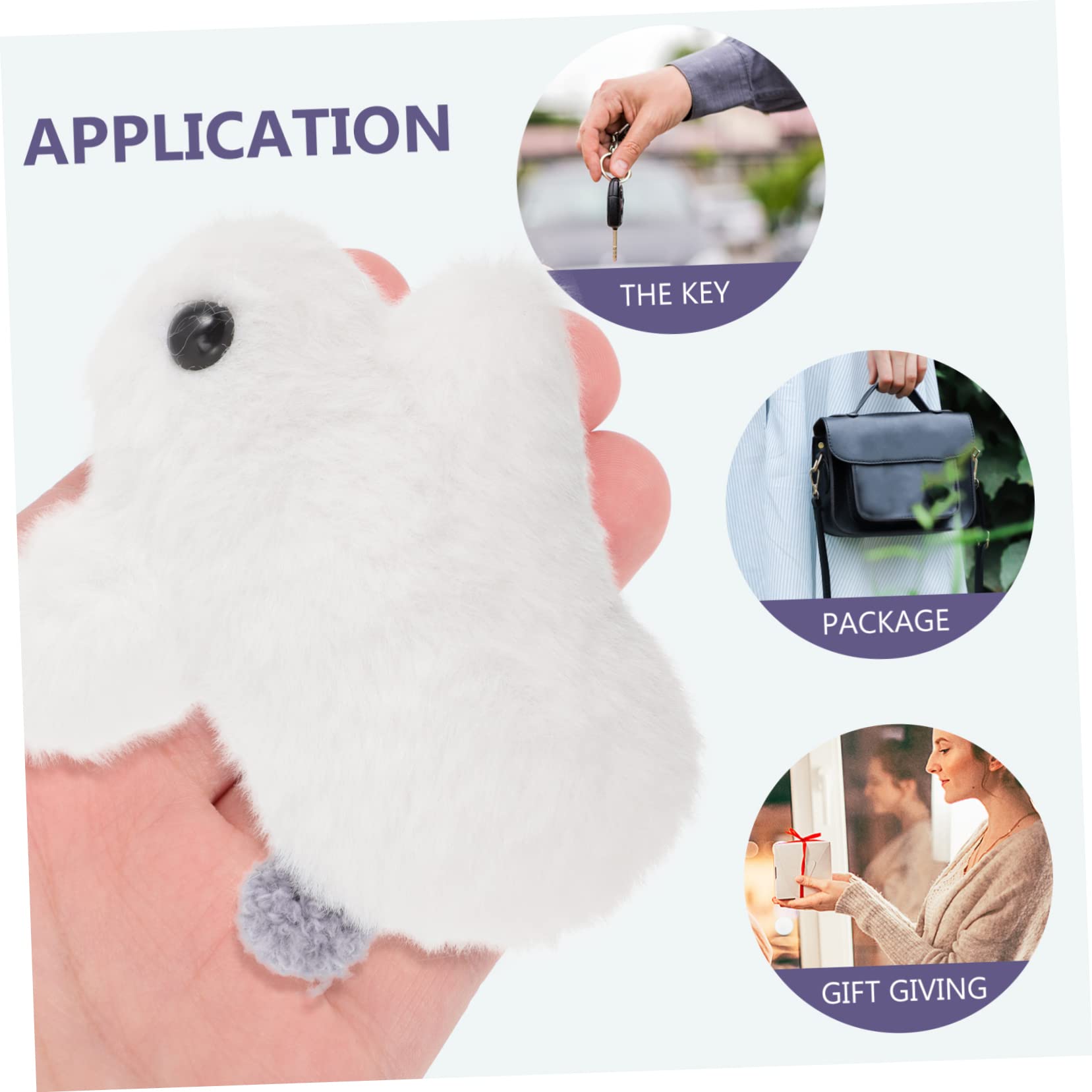 Toyvian 20 Piezas De Accesorios De Conejo para Coche Mini Mochila Accesorios De Juguete para El Auto Llavero De Conejo De Peluche Bolso Dijes Mochila Colgante De Conejo Colgantes