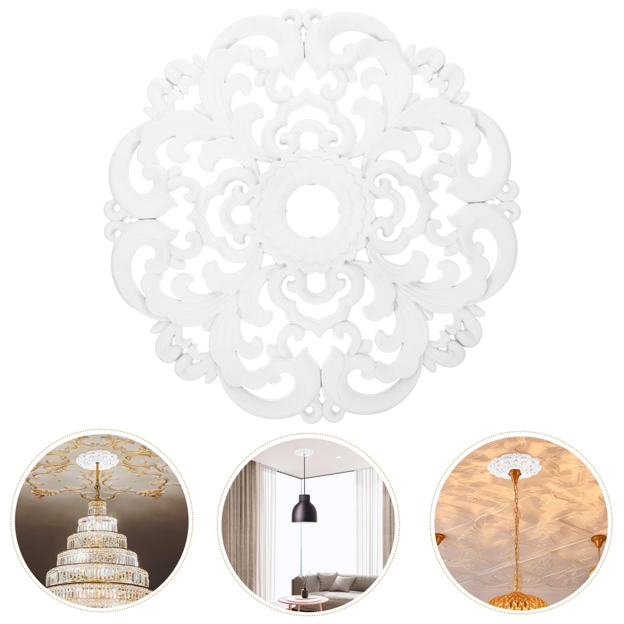 European Ceiling Medallion - Elegant Lighting Decor -7