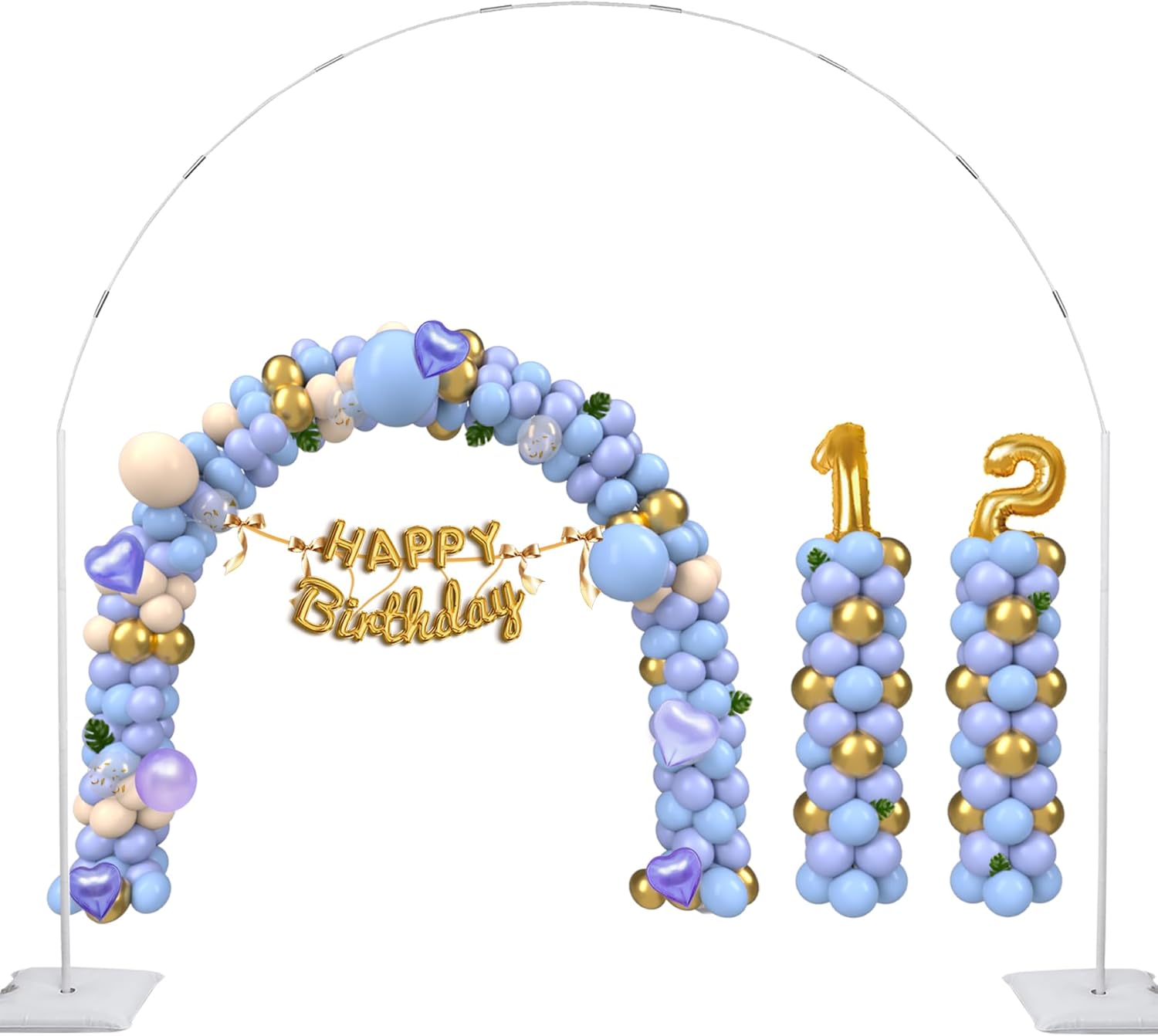 Balloon Column Stand Kit and Balloon Arch Stand 2IN1, Perfect for Birthday Parties, Weddings, and Holiday Decorations