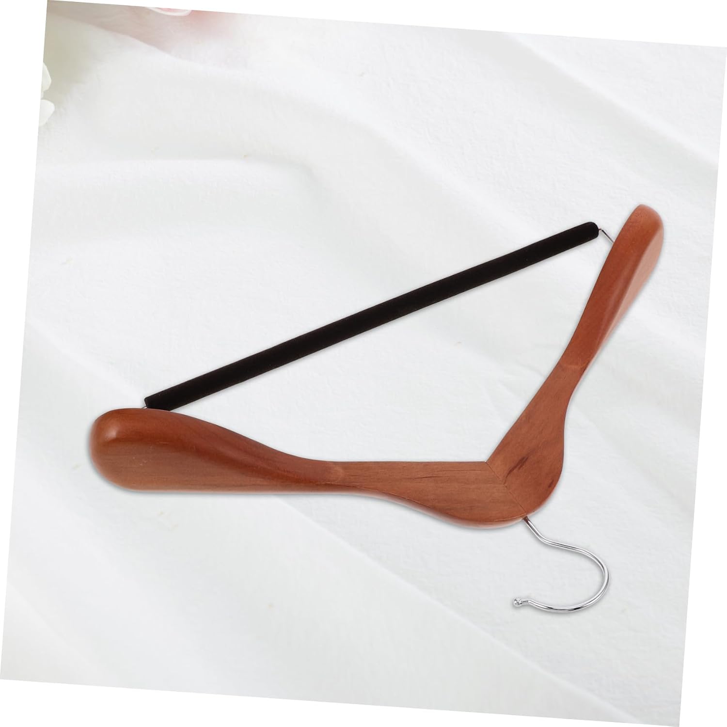 Ipetboom Wide Shoulder Heavy Duty Wooden Suit Hanger for Women with Swivel Hook Non-Slip Coat and Pant Hanger for Closet Organization Classic Elegant Wood Design for Jackets Suits and Coats