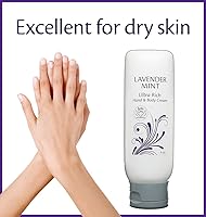 Vista 4 de Crema de manos ultra rica de menta lavanda Crema corporal hidratante Aroma 100% natural Aceite de coco orgánico y mantequilla de Kokum tubo