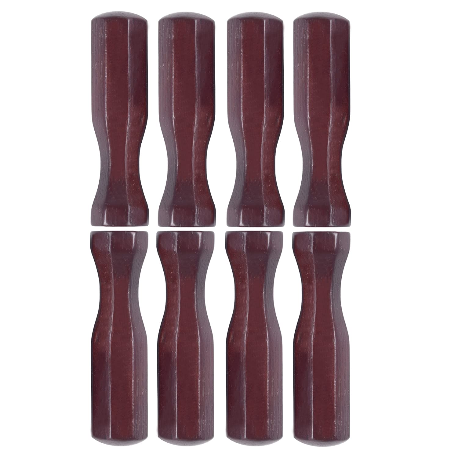 Lot De 8 Poignées De Baby-foot En Bois – Antidérapantes Rainurées – Diamètre Intérieur 16 Mm – Longueur 125 Mm – Pour Tables Standards – Zilimontt