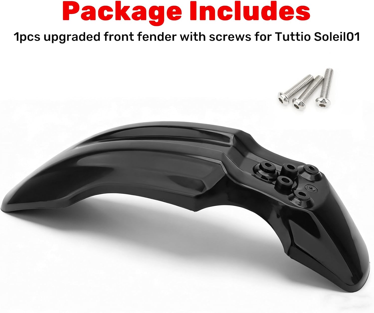 JERBOR Upgraded Front Fender Wheel Fender Mudguard for Tuttio Soleil01 Electric Drit Bike, Duarble Front Fender Mud Guard Protector With Screws for Tutto Tutti Motorcycle Parts (Front Fender)