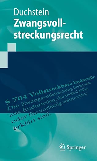 Zwangsvollstreckungsrecht (Springer-Lehrbuch) (German Edition)