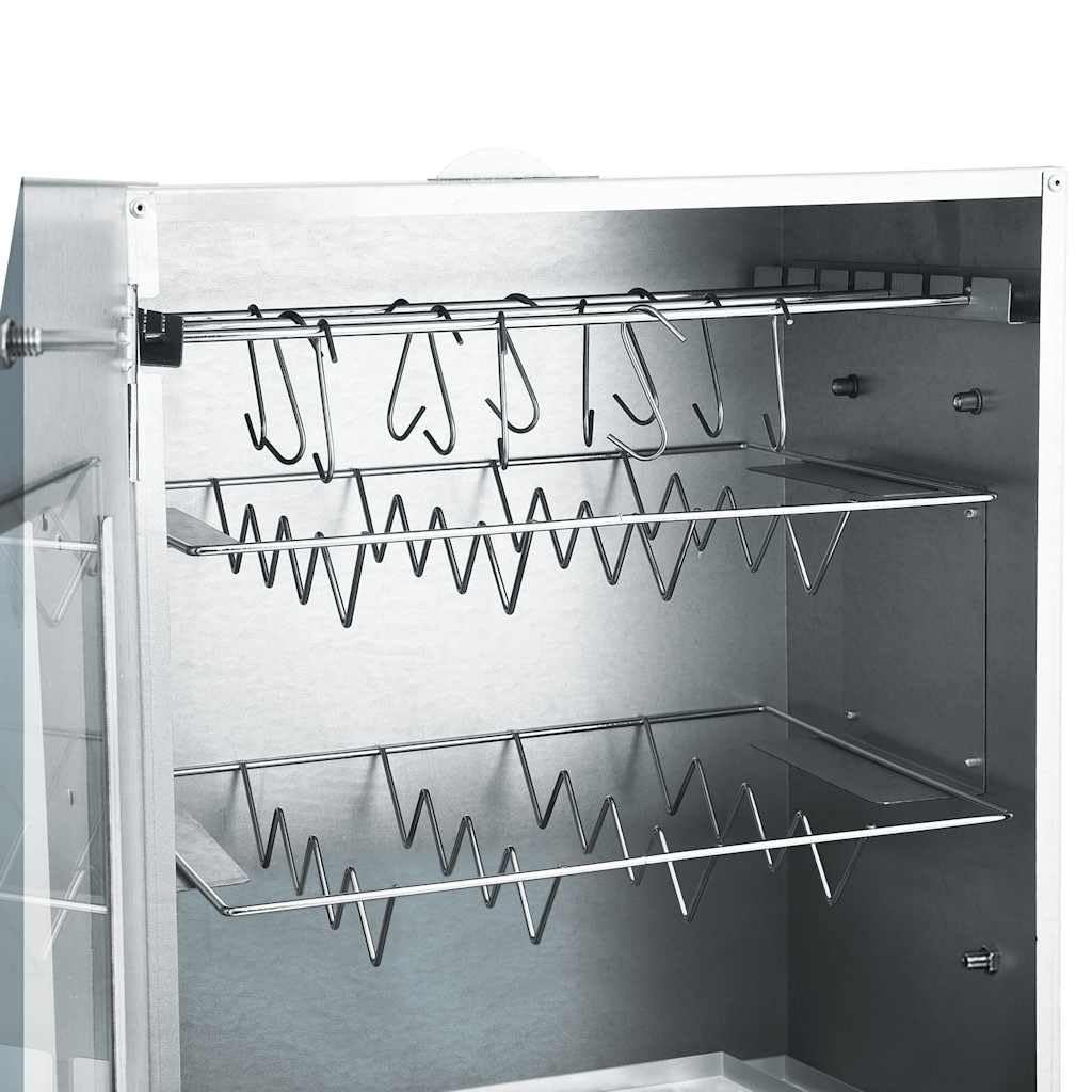 vidaXL Fumoir de Four à BBQ avec 1 kg de Copeaux de Bois Barbecue Gril d'Extérieur Gril de Cuisson Arrière-cour Durable 44,5x29x83 cm