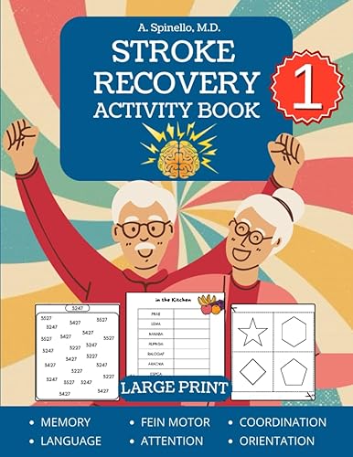 Stroke Recovery Activity Book: XXL Large Print Puzzles and Games for Rehabilitation from Traumatic Brain Injury and Aphasia