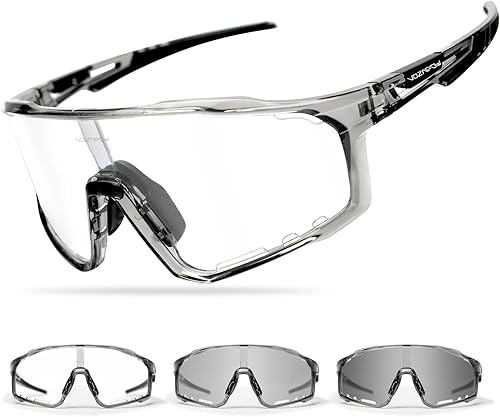 Gafas de ciclismo fotocromáticas para hombres y mujeres, UV400 gafas de sol deportivas para MTB, equitación, correr, pesca, béisbol