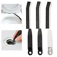 Crevice Cleaning Brush,Hard Bristle Cleaning Supplies,Grout Scrub Brushes with Clip for Clean Tile Floor,Gap, Bathtub, Sink, Window,Household Cleaning Tools,Home Essentials(3PCS DarkBlack White)