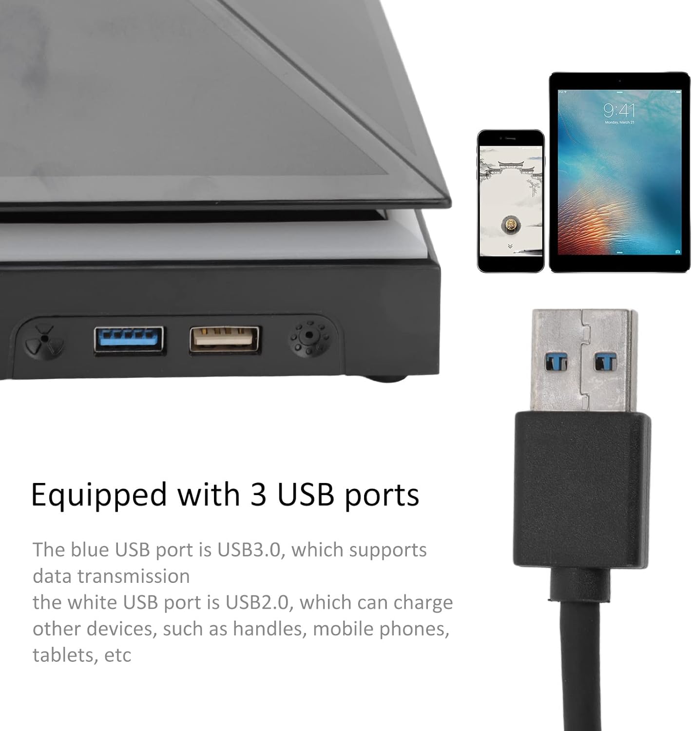 ASHATA Cooling Fan for Xbox Series X, Cooling Fan Cover for Xbox 12W Console 3 Wind Speeds Switch Touch Console Adjustable Cooling Fan (Black)