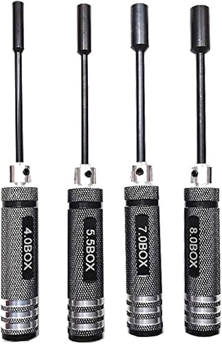 Miniatura 4 de ShareGoo - 4 llaves de tuerca hexagonal, herramientas de reparación RC 4.0 5.5 7.0 0.315 in, destornilladores de cabeza plana, llave de