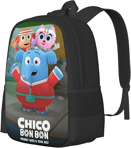 Miniatura 2 de Mochilas Chico Anime Bon Bon Ajustable Portátil Mochila Doble Hombro Bolsa para Mujeres Hombres Escalada Compras Trabajo, Negro -, Mochilas Daypack