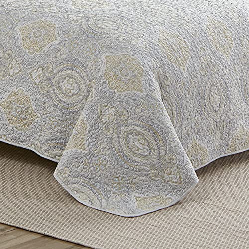 Tommy Bahama - King Quilt Set, Reversible Cotton Bedding with Matching Shams, All Season Home Decor (Turtle Cove Grey, King) - Image 4