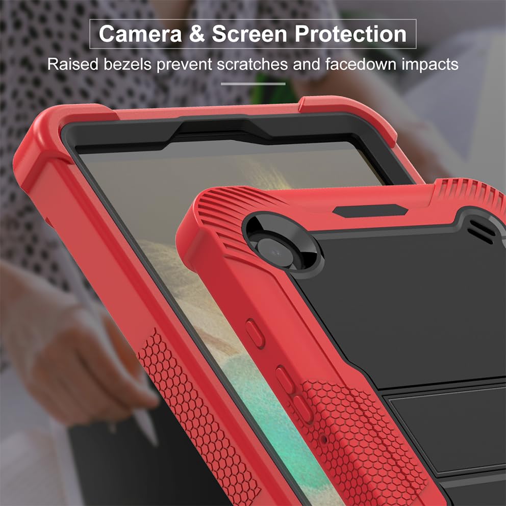 Image of ProElite Cover for Samsung Galaxy Tab A11 8.7 inch /A9 8.7 inch Case, Rugged Shockproof Heavy Duty Back Case Cover for Samsung Galaxy Tab A11 /A9 8.7 inch, Red