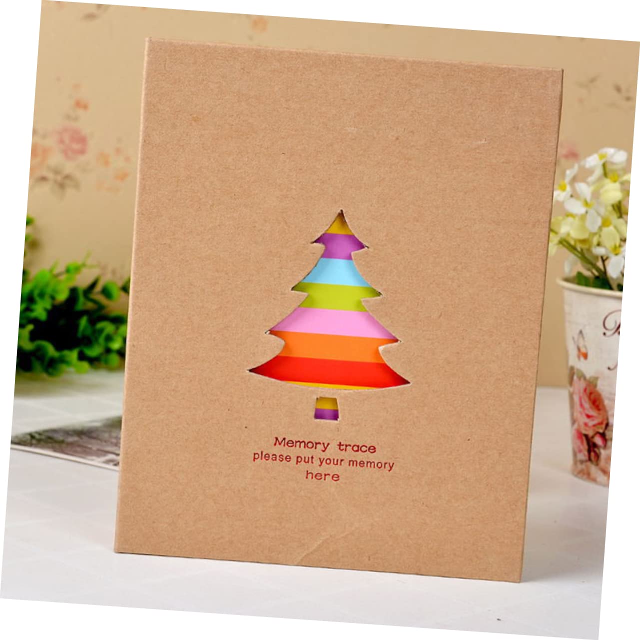 3St kreative Fotobuch-Album für Kinder Geburtstagsgeschenke Fotoalbum für -Bilderalbum christmas tree weihnachstbaum hohles Fotoalbum Tierfotoalbum ibasenice
