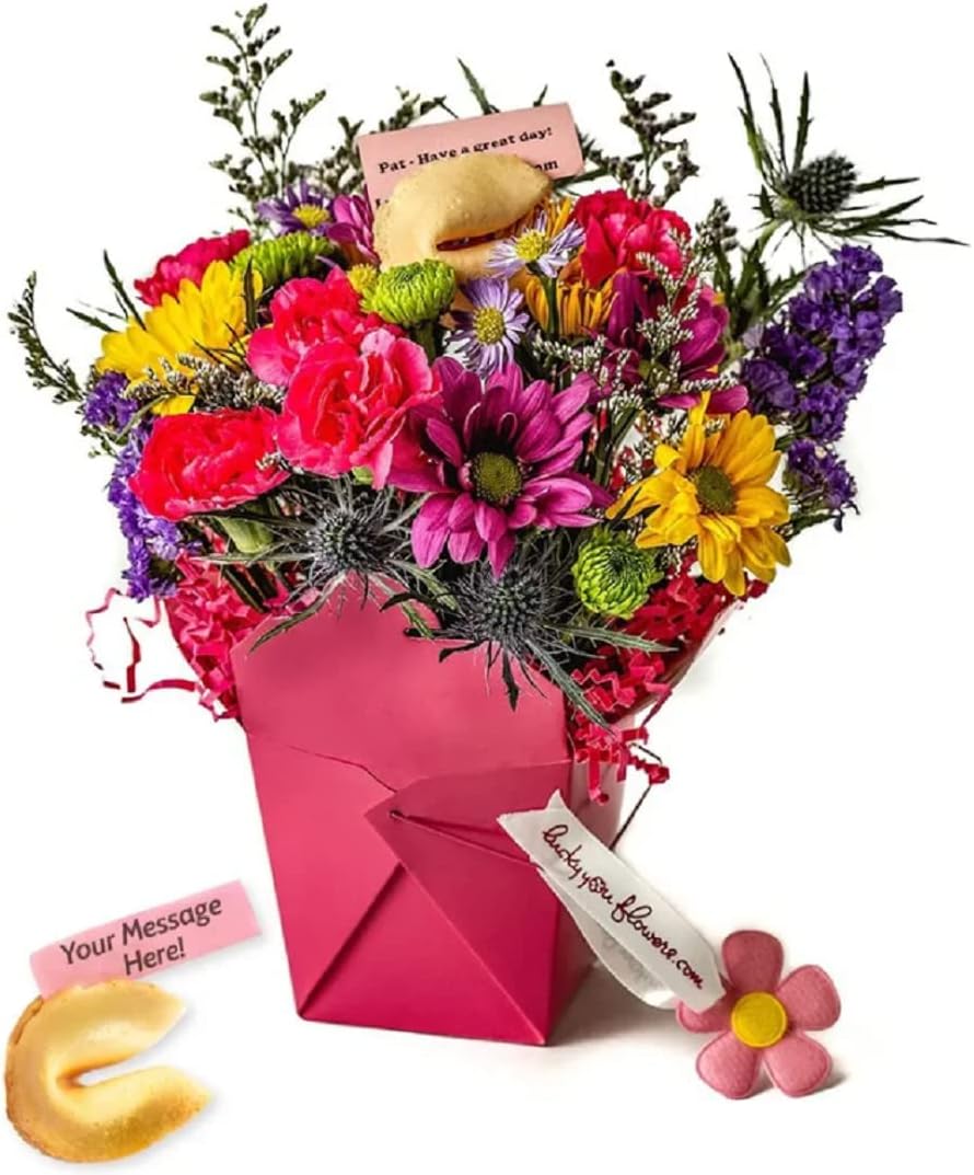 Pretty In Pink Fresh Cut Flowers in Takeout Container