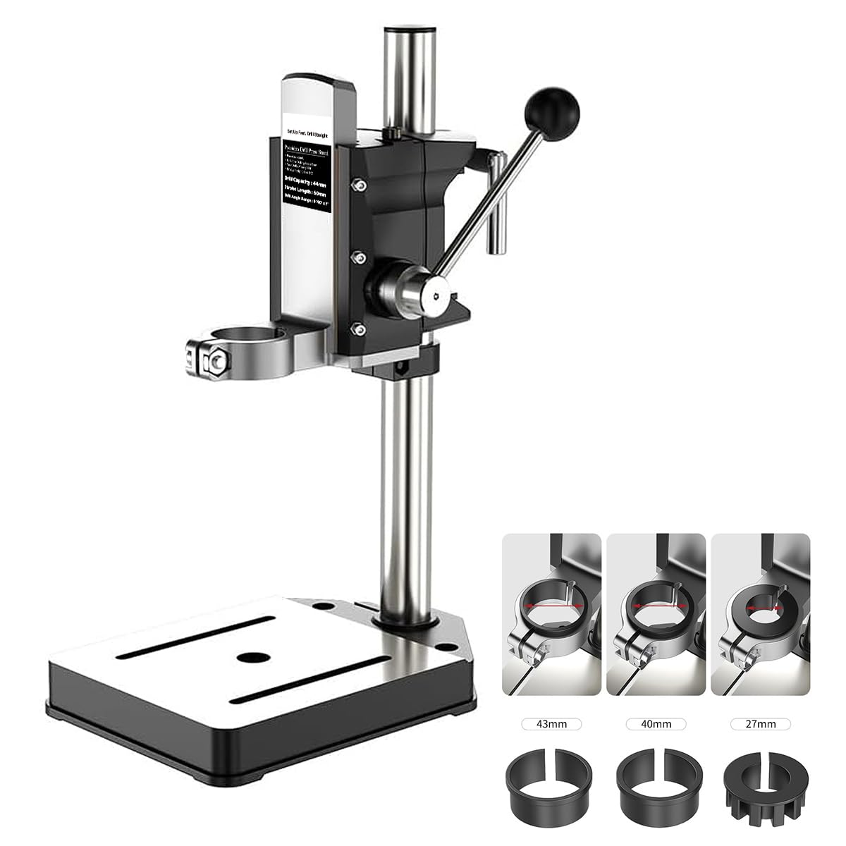 Manual Drill Press Stand,Table Drill Press Workbench,Adjustable Drilling Stand,Electric Table Stand,Repair Tool With Aluminum Alloy Base