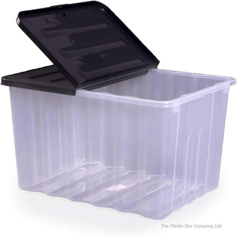 Amazon.co.uk black plastic storage boxes