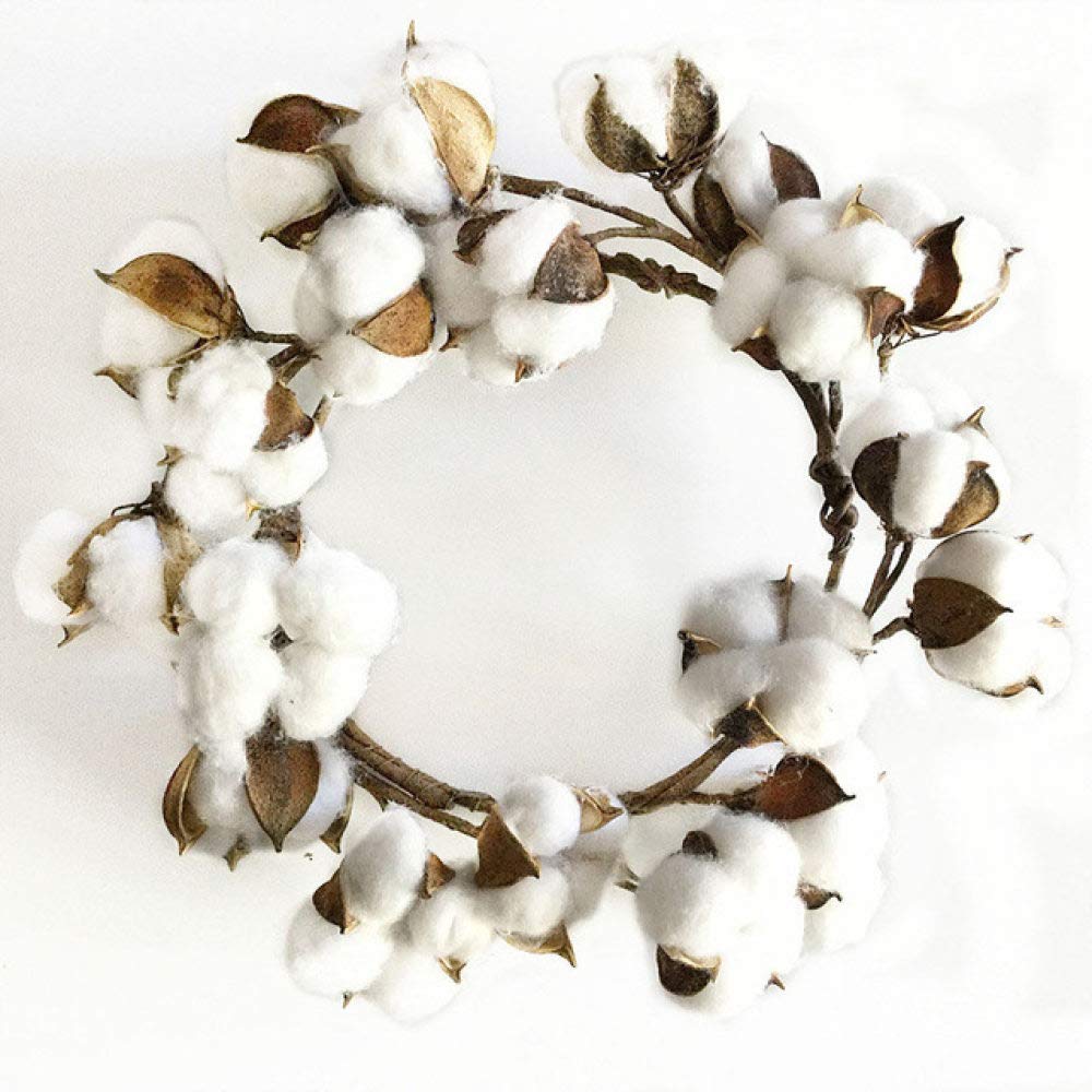 décoration de Noël Guirlande de Noël Fleur Lien Jour décorations Ornements de Porte Ornements Suspendus Coton Fleurs séchées Simulation Fleur Fleur, Gris Clair