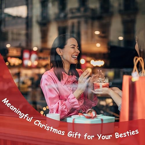 Miniatura 12 de Gossby Taza de café de Navidad personalizada para amigas, regalos de amistad personalizados para mujeres con diseño, nombre, regalo de mujer para 3