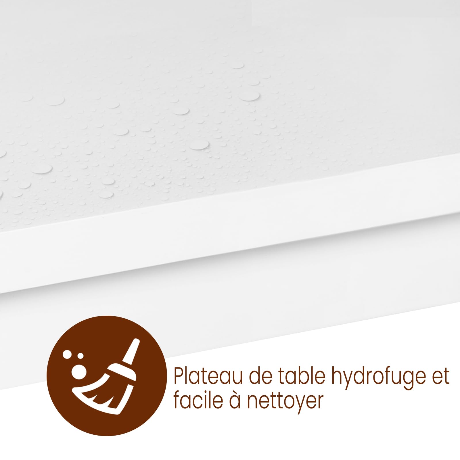 WOLTU Table Bar avec 2 Tabourets Ronds Hauts, Ensemble Table et Tabourets Industriels, pour Bar, Salle à Manger, Îlot de Cuisine, avec Structure en Métal, Blanc