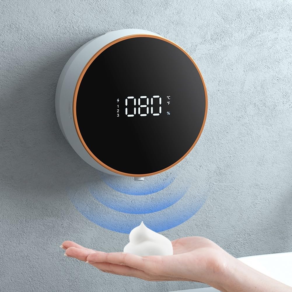 Automatic Soap Dispenser, 300ml Automatic Liquid Foam 3 Levels Control Touchless Dispenser Wall Mount Hand Sanitiser Dispensers(Foam White)