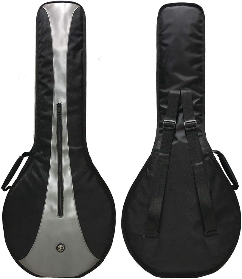 Banjo Gig Bag 600D Water-resistant Oxford Cloth Backpack Strap with 12mm Cotton Padded Banjo Case