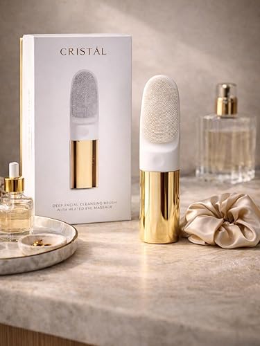 Miniatura 9 de DARCASE CRISTÁL - Un cepillo de limpieza facial de lujo. Doble función: limpieza profunda con cerdas de silicona y masaje ocular térmico
