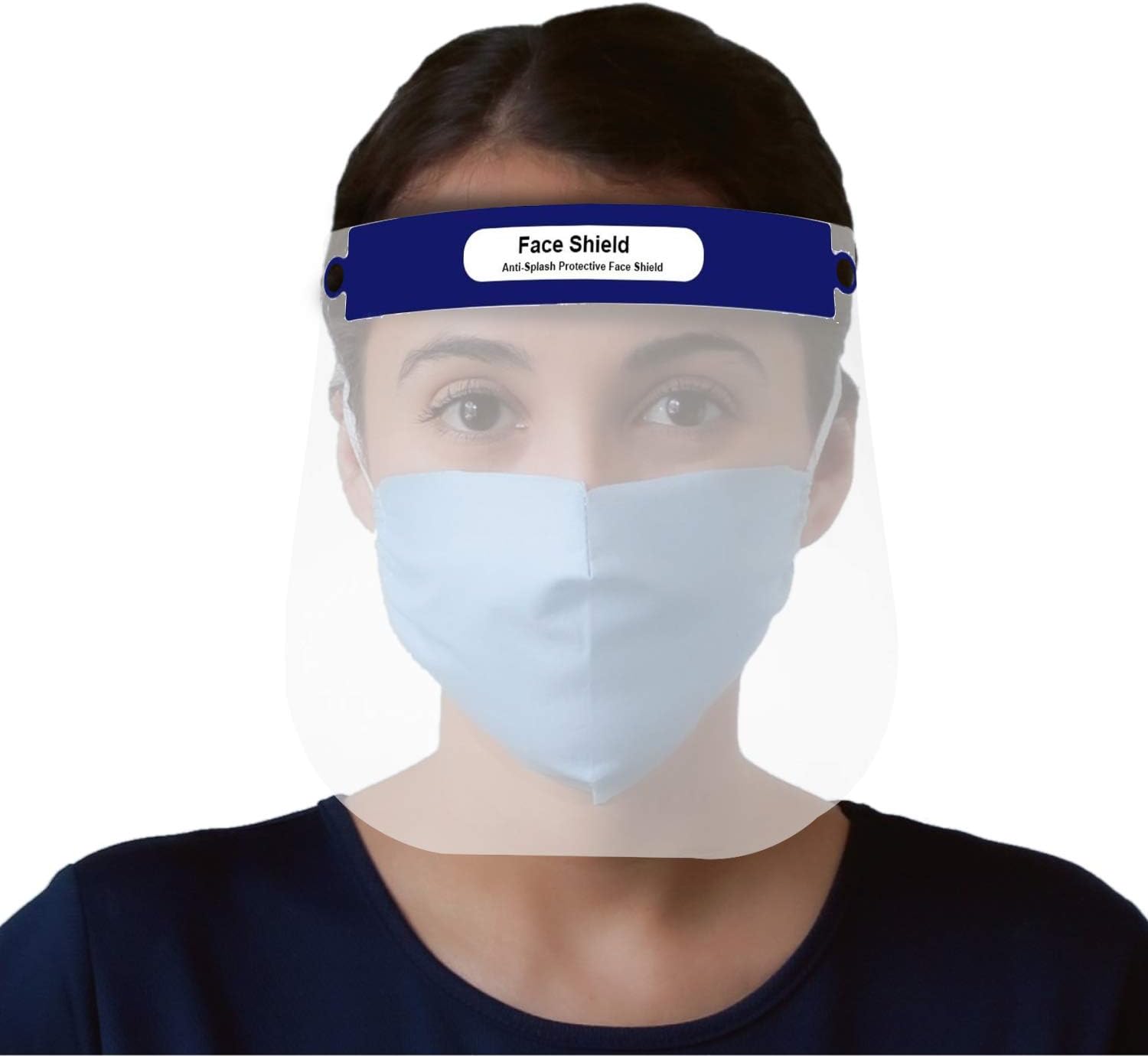 ORILEY AYURVEDA ORFS01 350 Micron Disposable Face Shield with Adjustable Elastic Strap Anti-Splash Single Use Protective Facial Cover Transparent Full Face Visor with Eye & Head Protection (1 Pc)