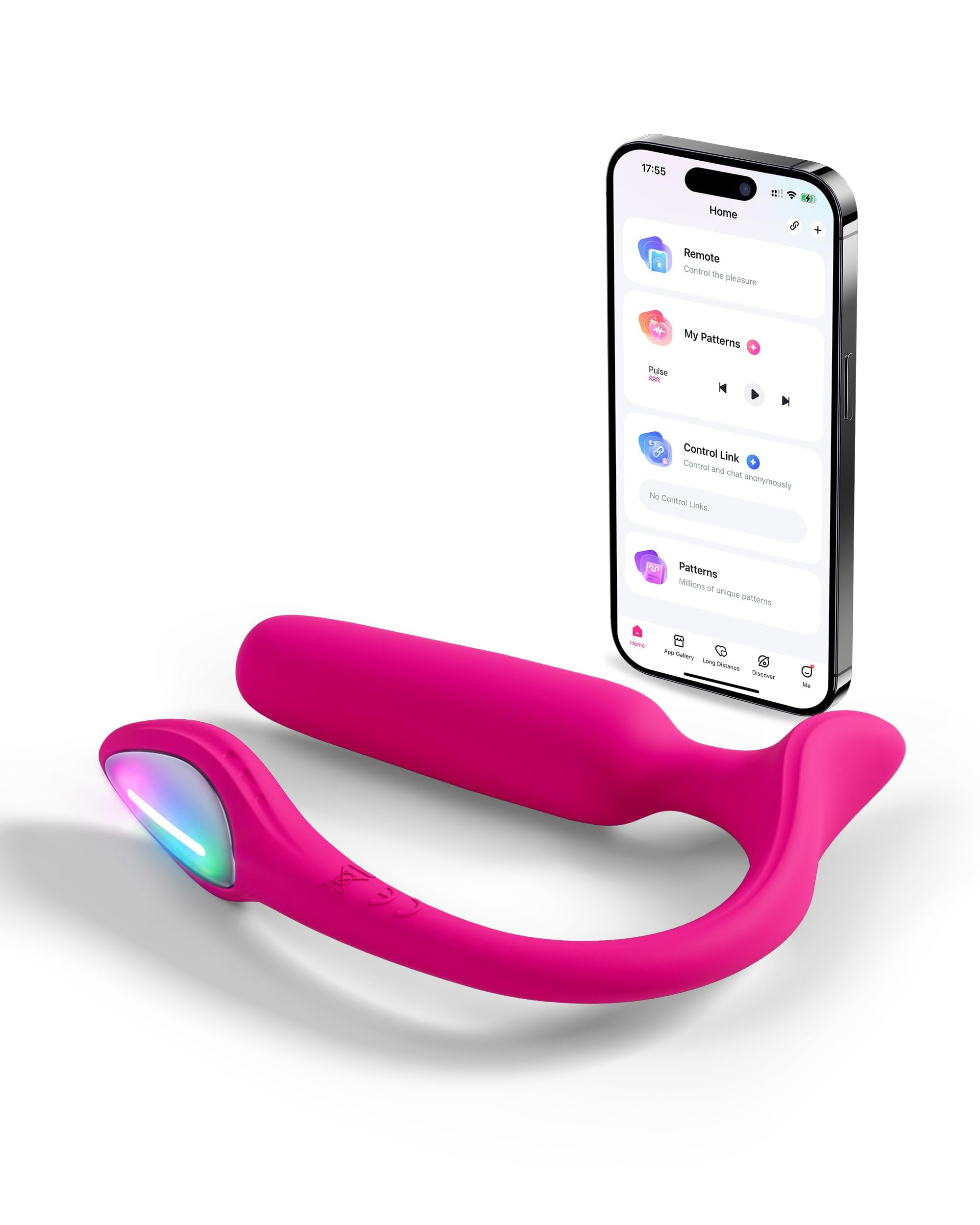 LOVENSE Lush Anal Vibrating Butt Plug Sex Toys, App Controlled Vibrator with LED Light, Small Anal Plug Adult Sex Toys & Games for Men Women Couples, Beginners-Friendly, Waterproof, Rose